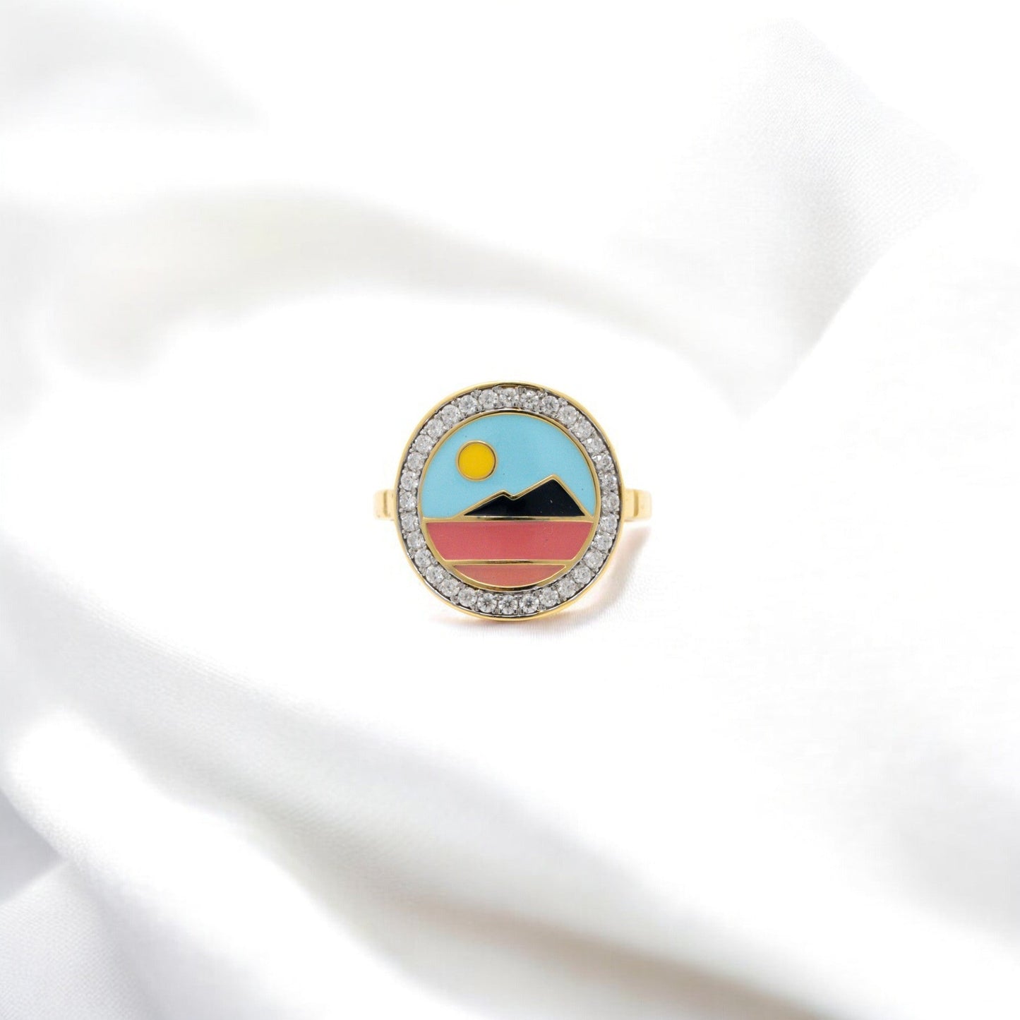 MINA MOSSONITE RING 18K 0033-MO.2050