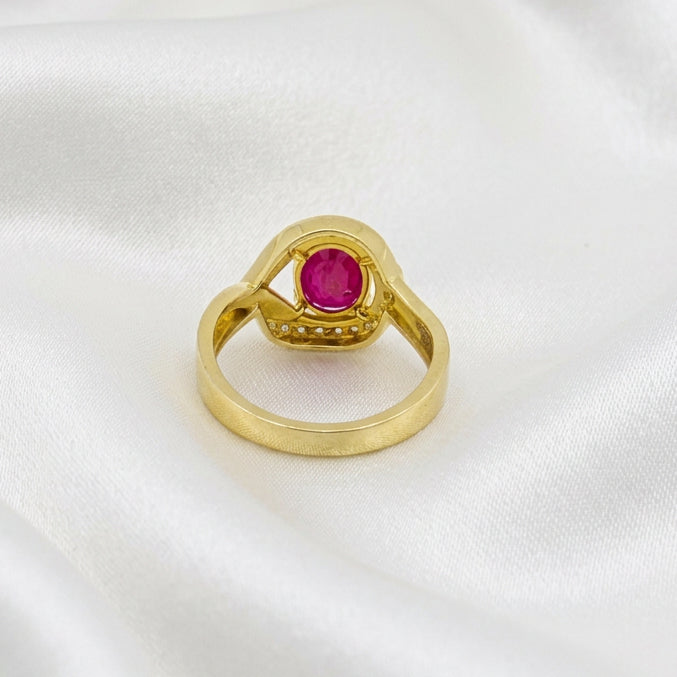 Ruby Moissanite Ring