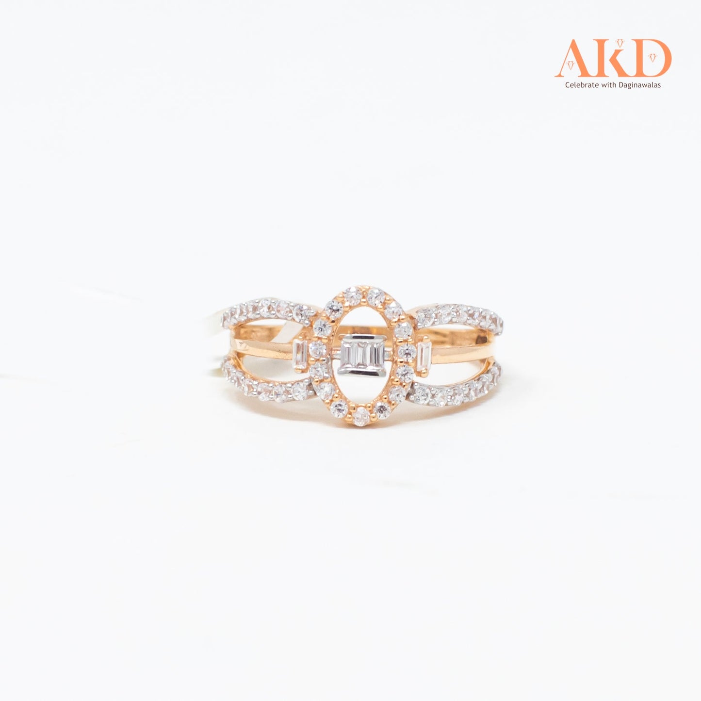 Rings:- Cubic zirconia 18k Gold