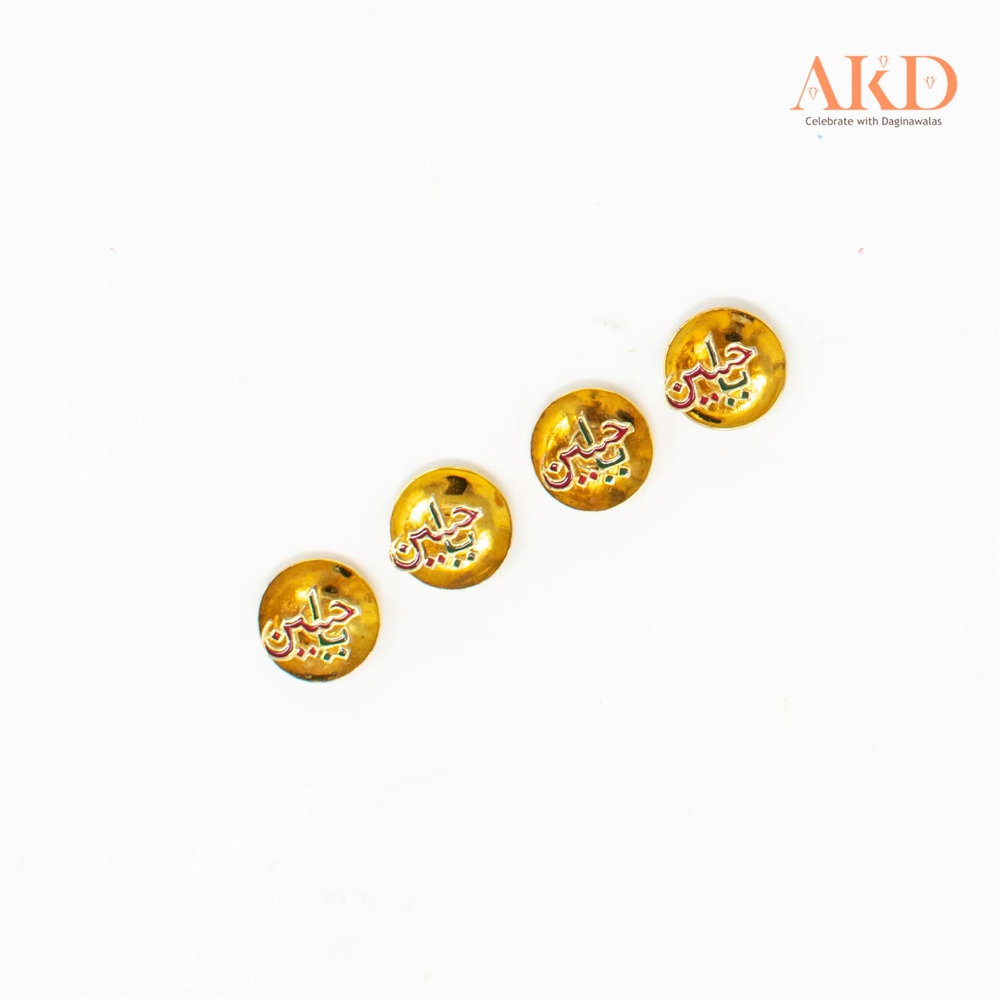 Gents Kurta Buttons by G×J Studded with Rubies