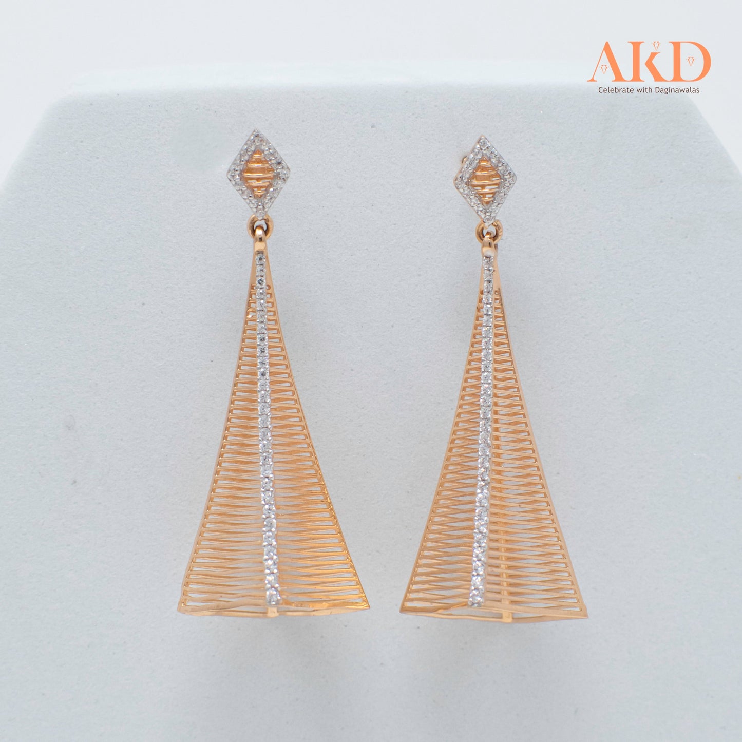 Earring- Cubic Zirconia 18K Gold