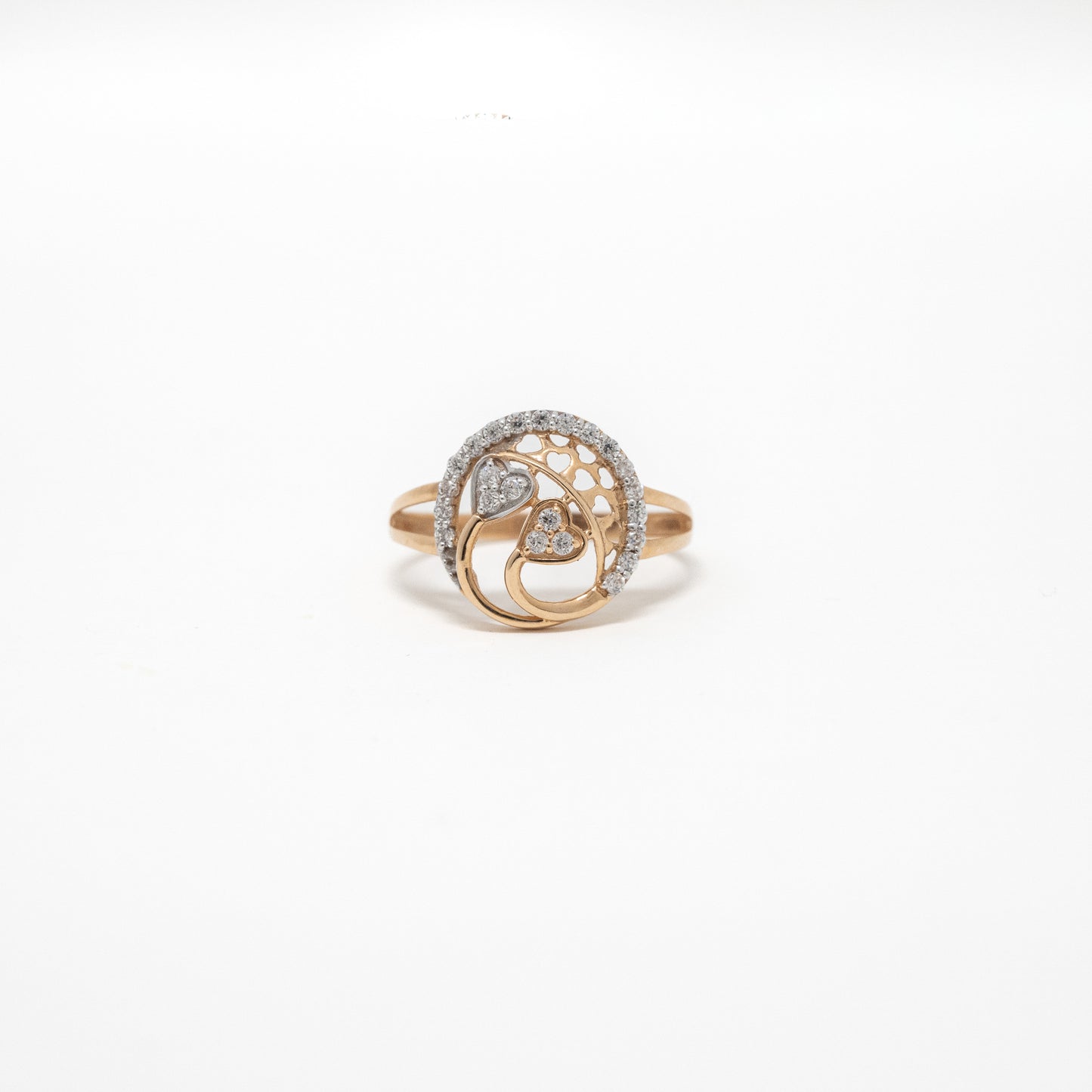 STUDDED RING 18K