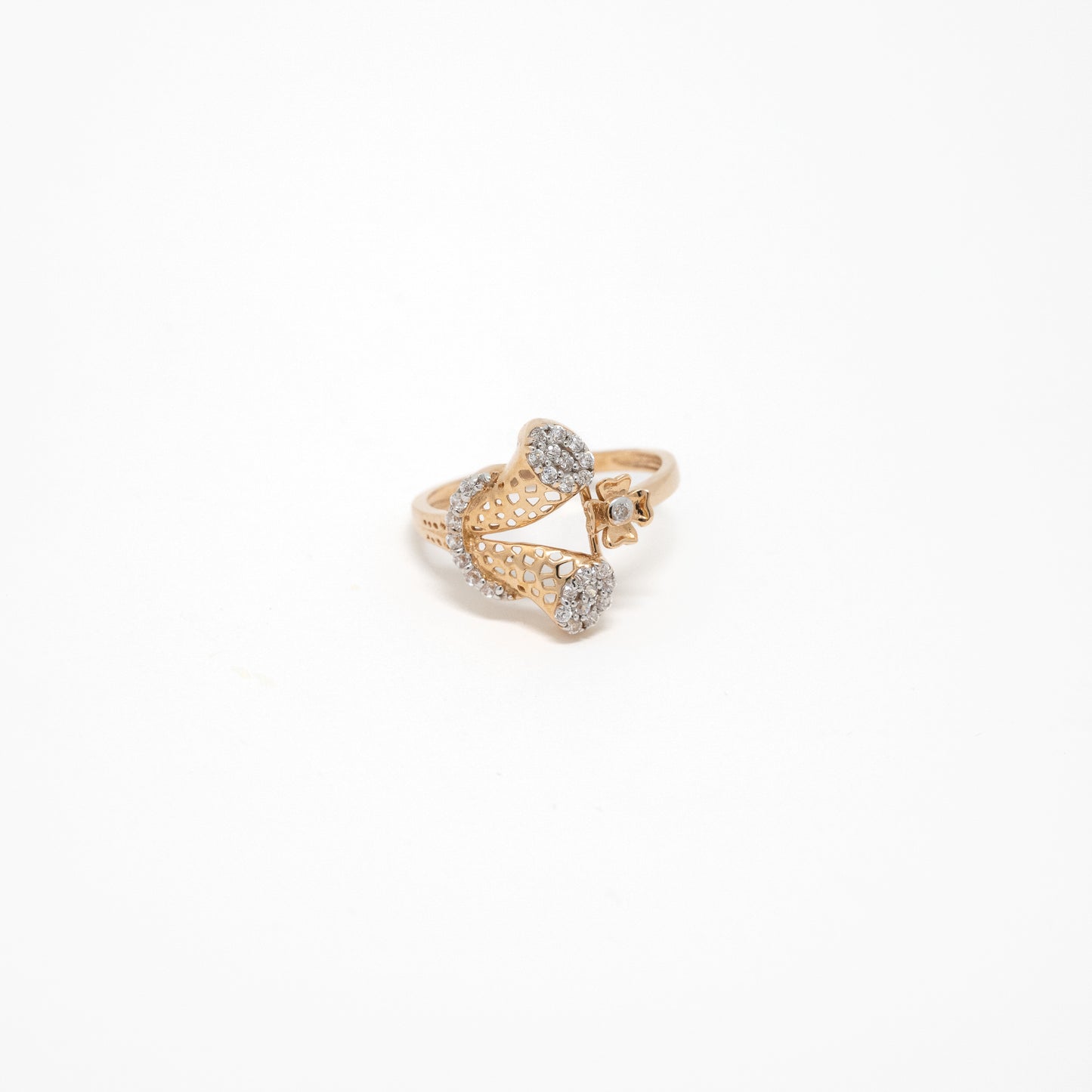 STUDDED RING 18K
