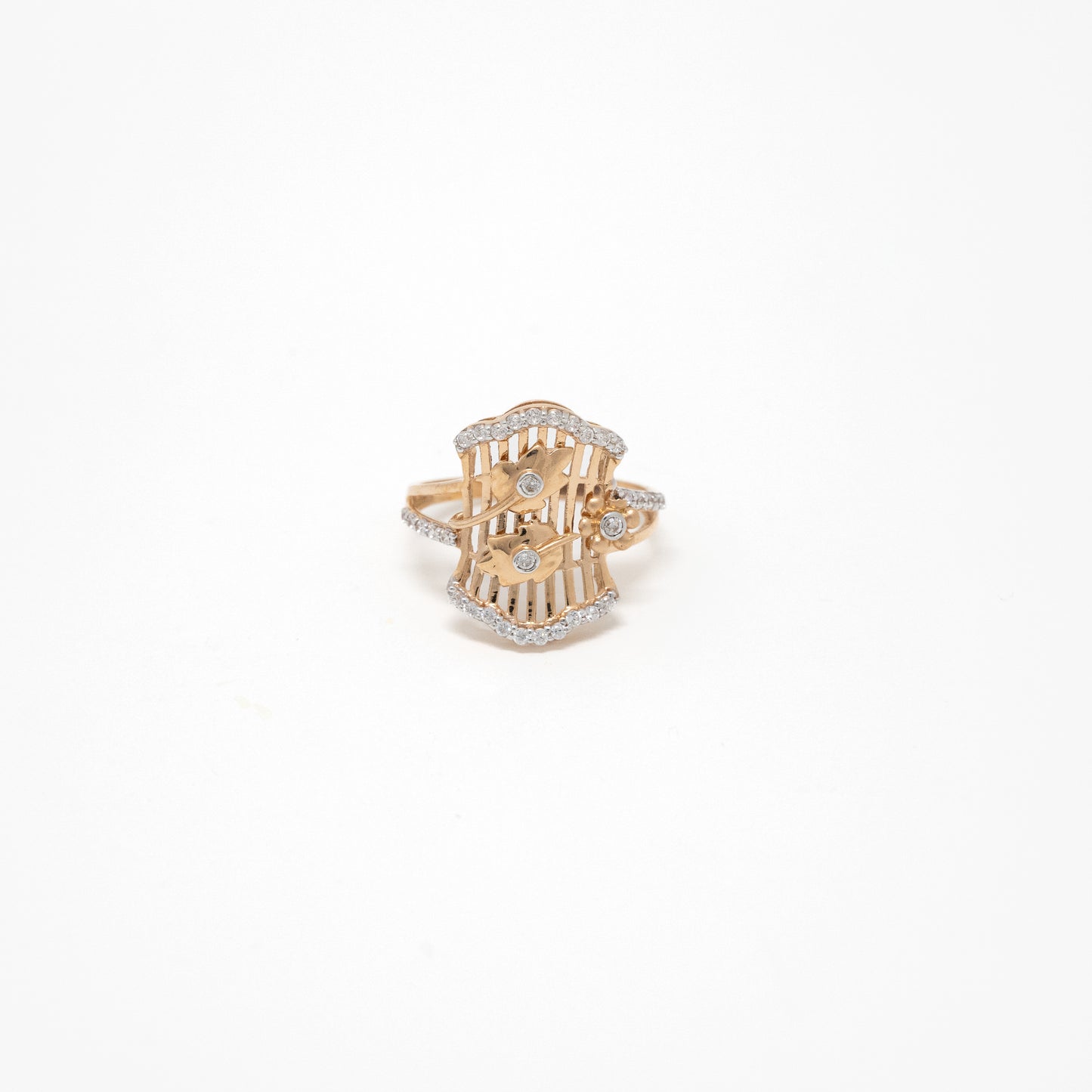 STUDDED RING 18K