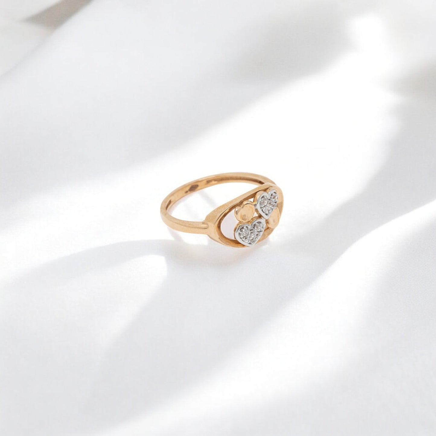 CZ STUDDED RING 18K SRJ-LR-3696
