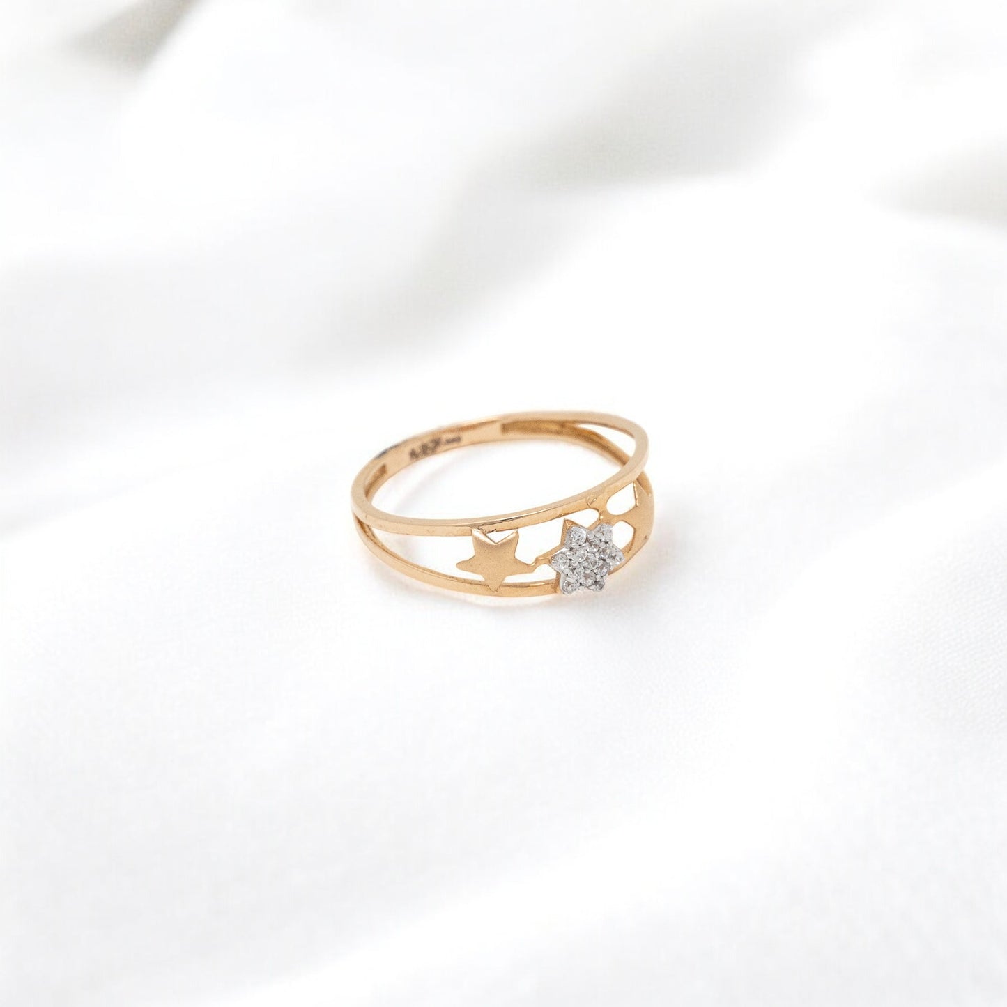 CZ STUDDED RING 18K SRJ-RL-2728