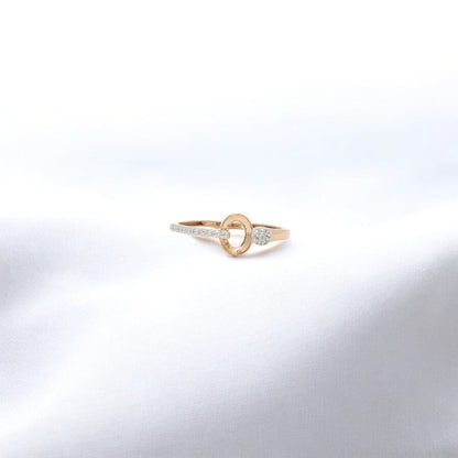 MOISSANITE STUDDED ROSE GOLD RING  0020-MO.500