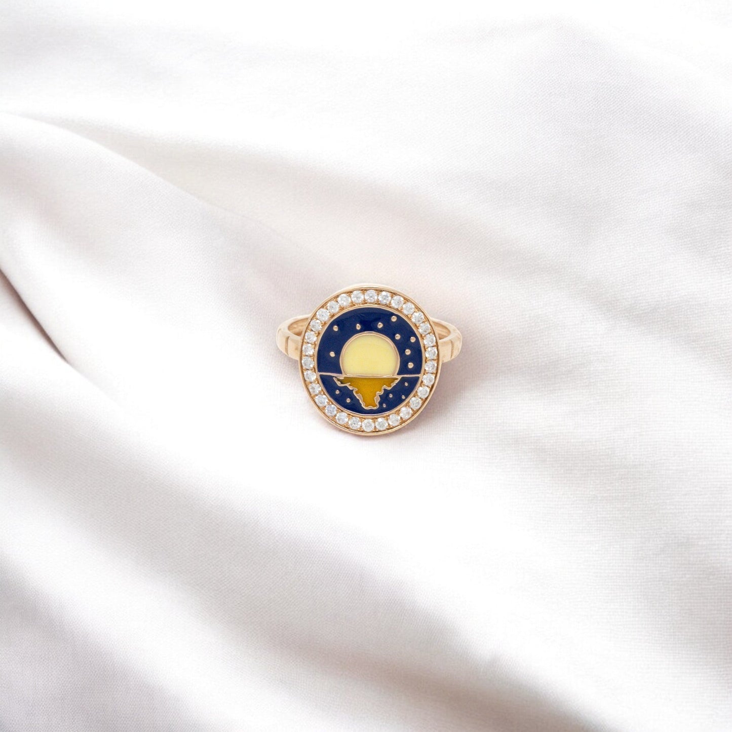 MINA MOSSONITE RING 18K 0022-MO.2200