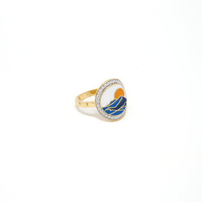 MINA MOISSANITE RING 18K 0032-MO.1800