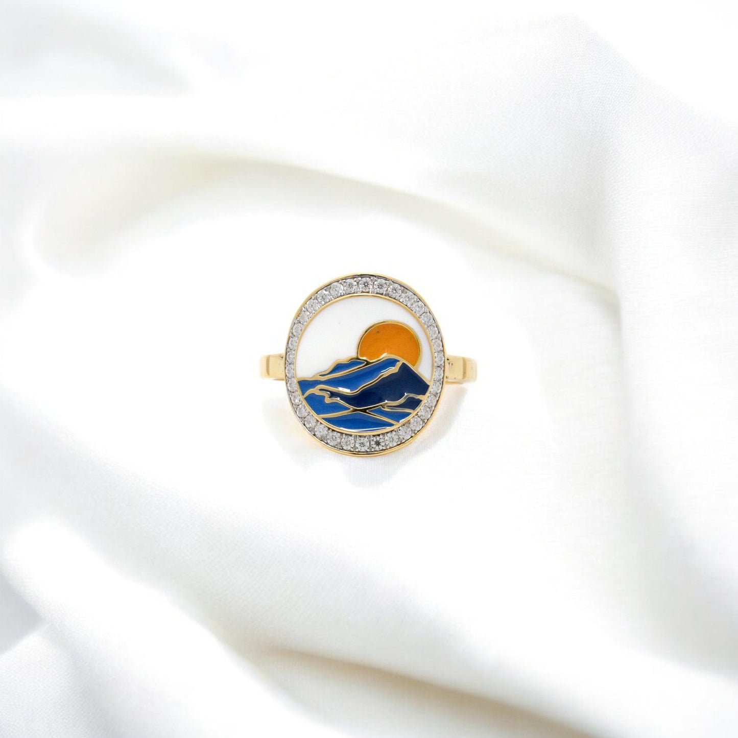 MINA MOSSONITE RING 18K 0032-MO.1800