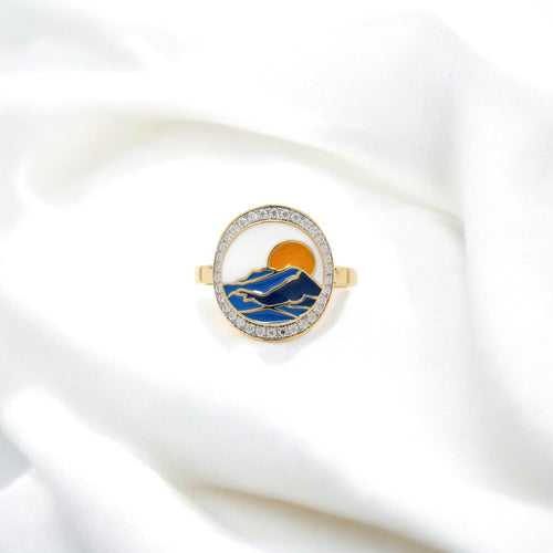 MINA MOSSONITE RING 18K 0032-MO.1800