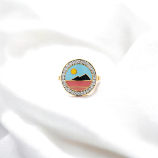 MINA MOSSONITE RING 18K 0033-MO.2050