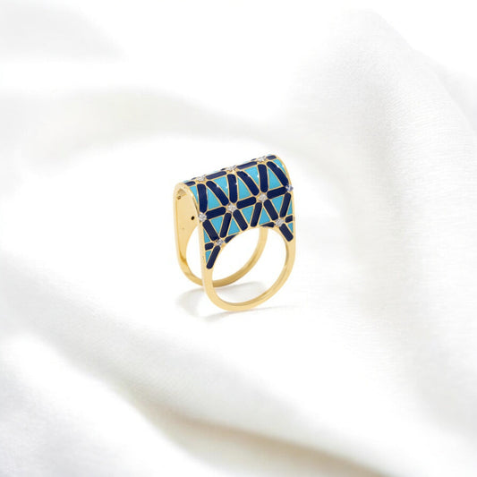 MINA MOSSONITE RING 18K 0036-MO.3700