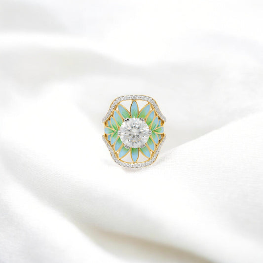 MINA MOSSONITE RING 18K 0041-MO29200