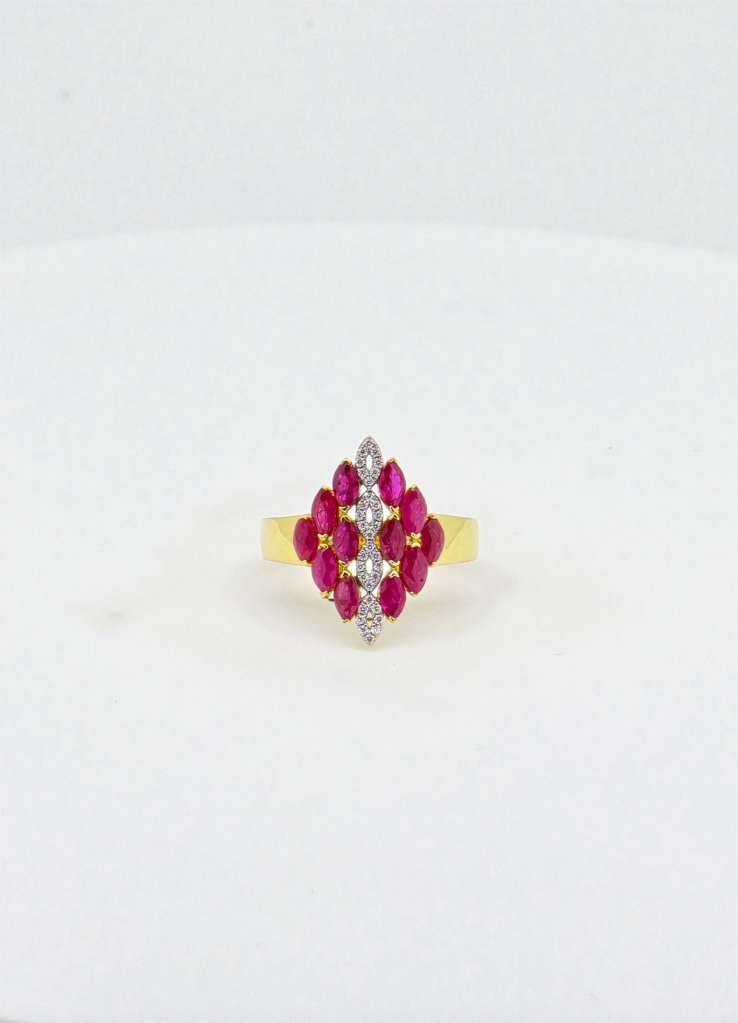 RUBY MOISSANITE  RING 18K 0072-MO.500