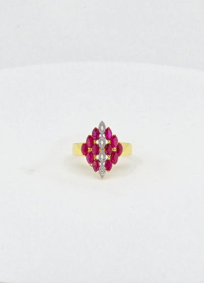 RUBY MOISSANITE  RING 18K 0072-MO.500