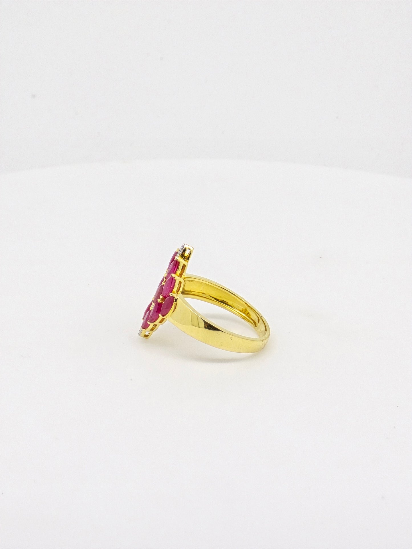 RUBY MOISSANITE  RING 18K 0072-MO.500