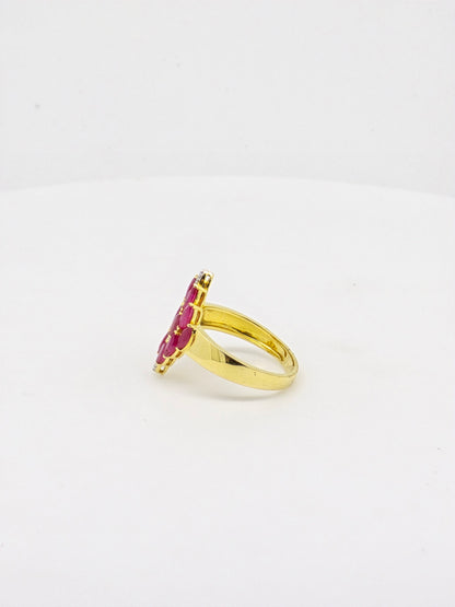 RUBY MOISSANITE  RING 18K 0072-MO.500