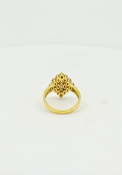 RUBY MOISSANITE  RING 18K 0072-MO.500
