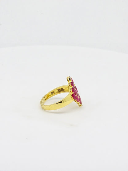 RUBY MOISSANITE  RING 18K 0072-MO.500