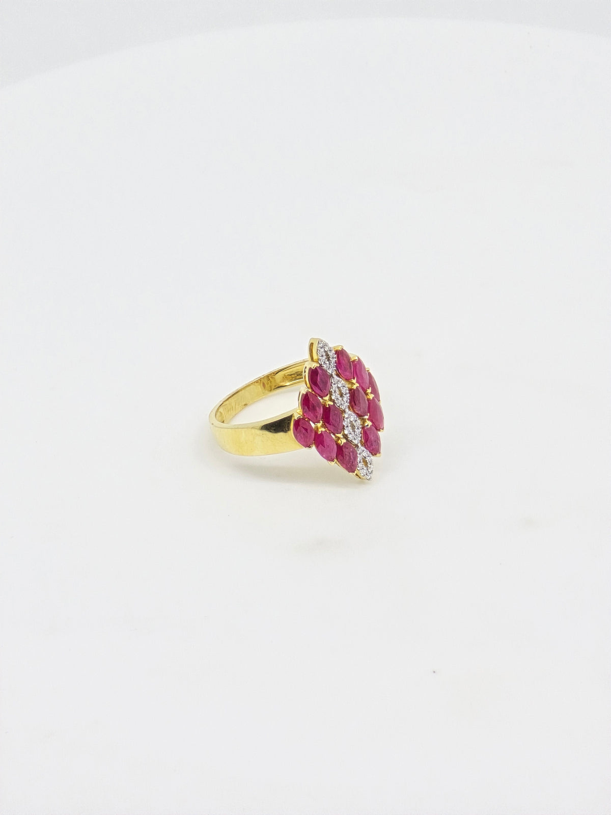 Ruby Moissanite Ring 18K