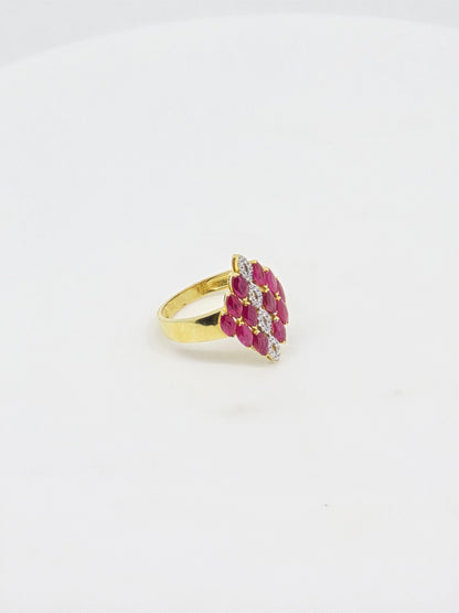 Ruby Moissanite Ring 18K