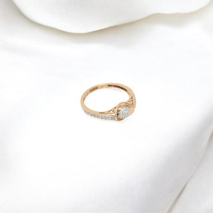 MOISSANITE STUDDED ROSE GOLD RING  0189-MO.1000