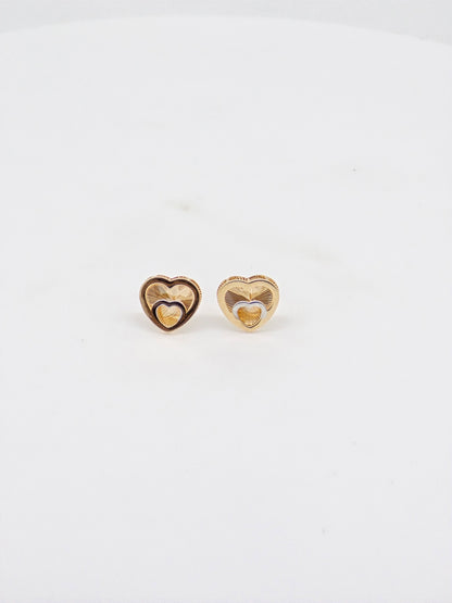 EARRING PLAIN GOLD TOPS 18K