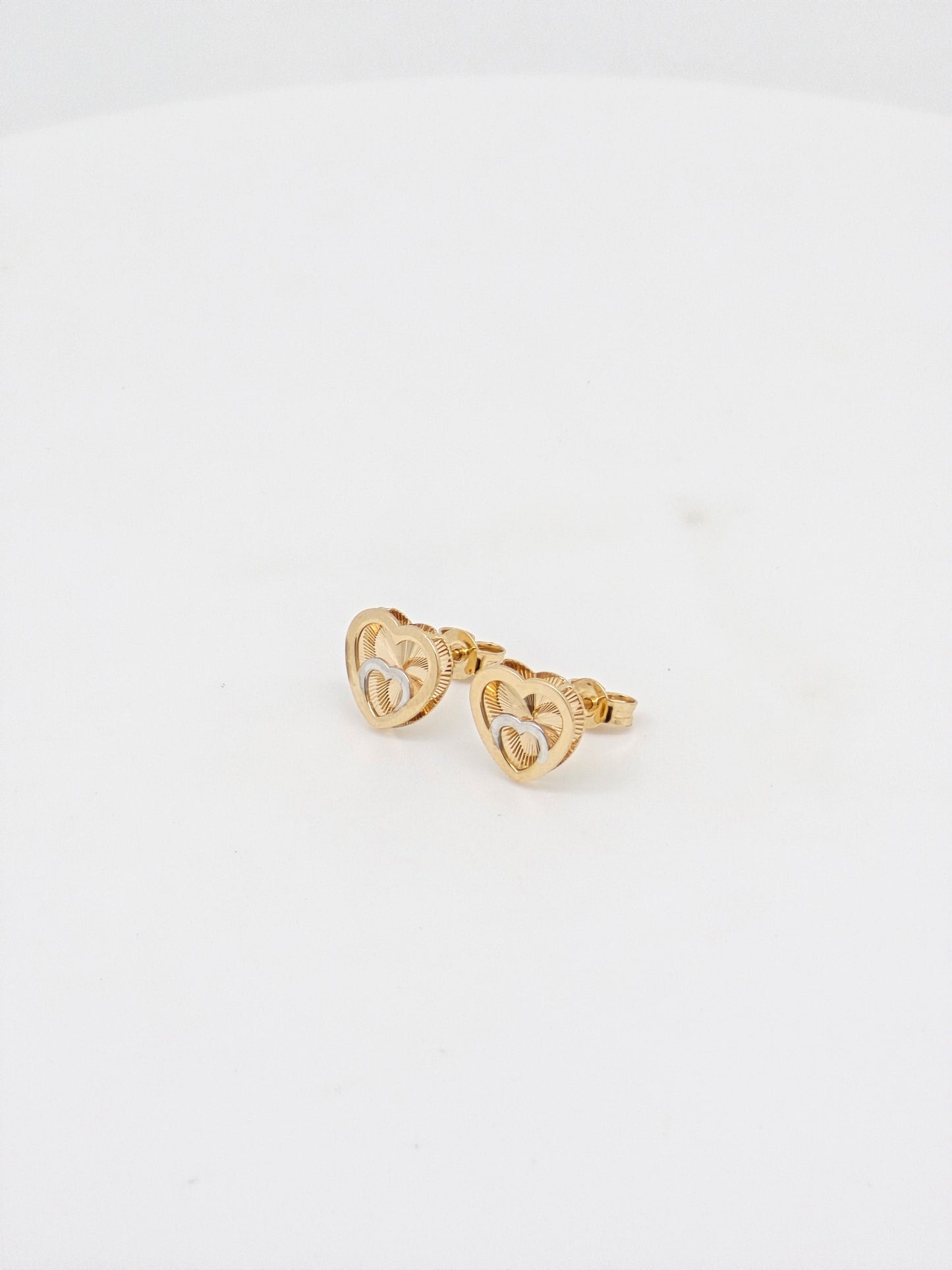 EARRING PLAIN GOLD TOPS 18K