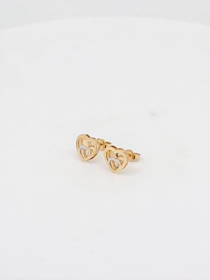 EARRING PLAIN GOLD TOPS 18K