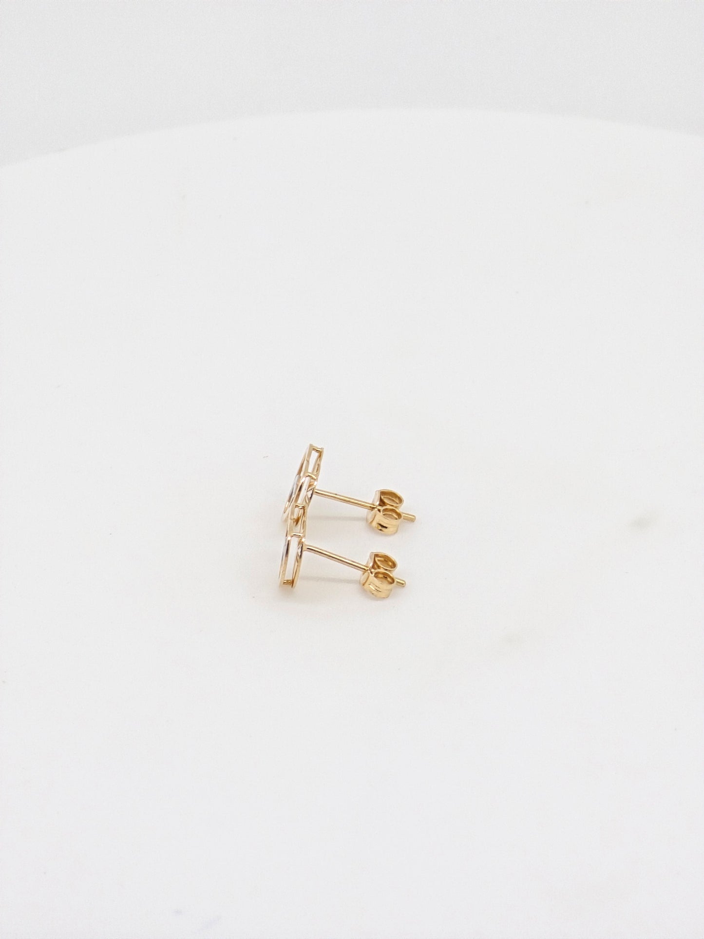 EARRING PLAIN GOLD TOPS 18K