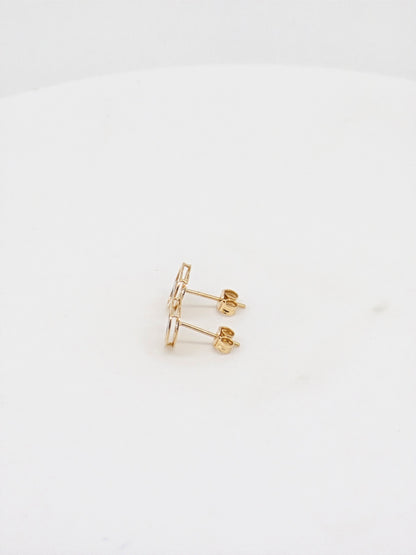 EARRING PLAIN GOLD TOPS 18K