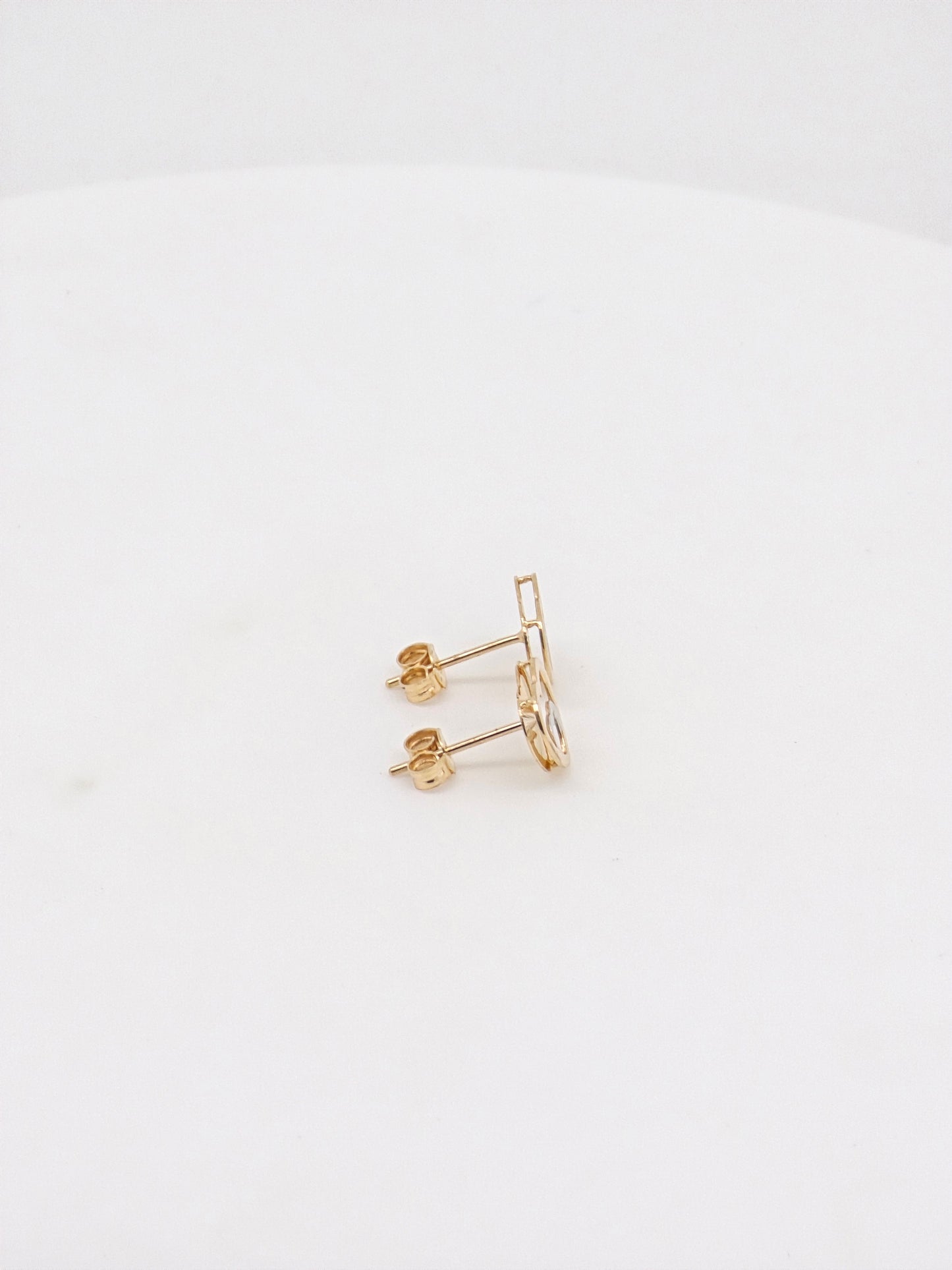 EARRING PLAIN GOLD TOPS 18K