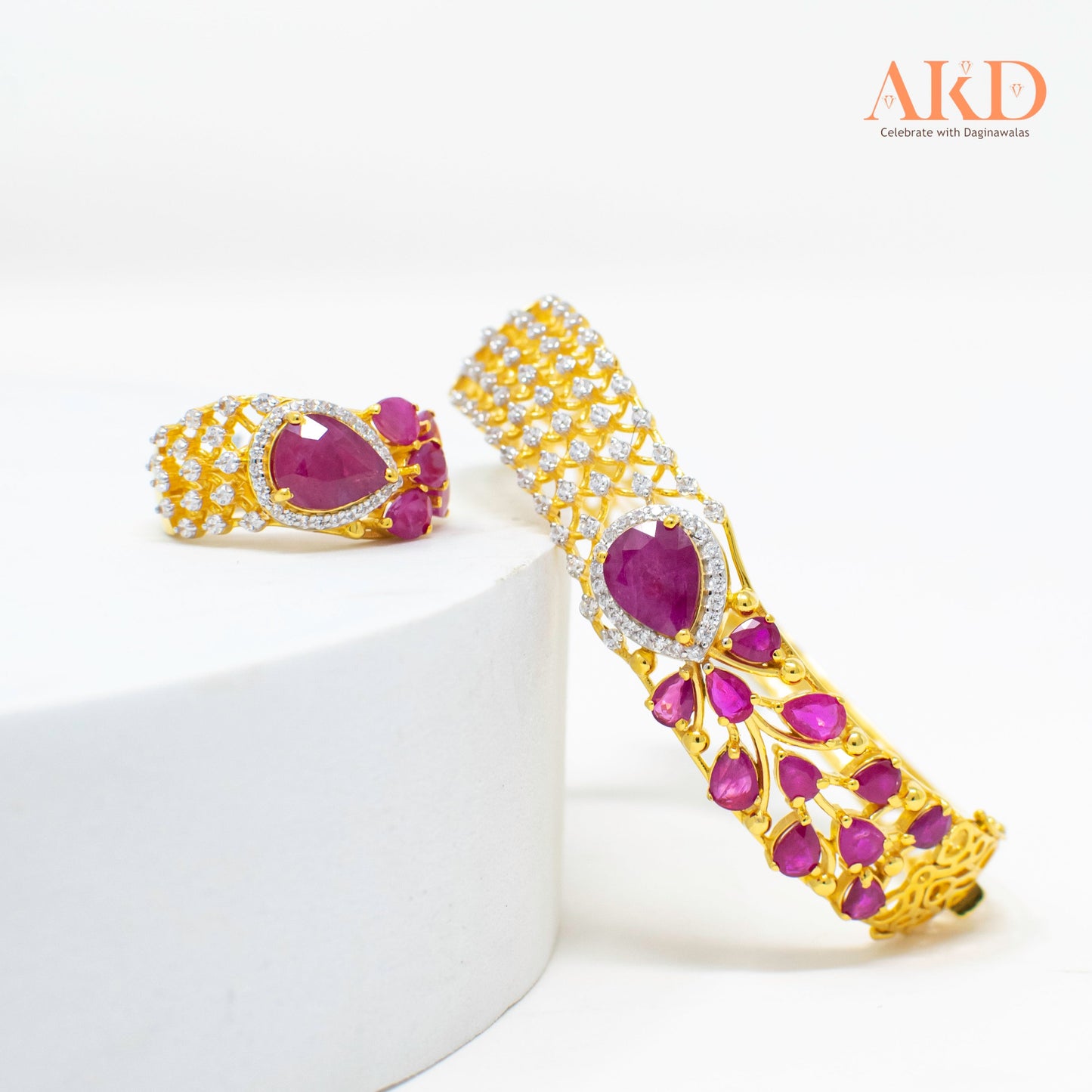 Bracelet- Studded Gemstone 18K Gold