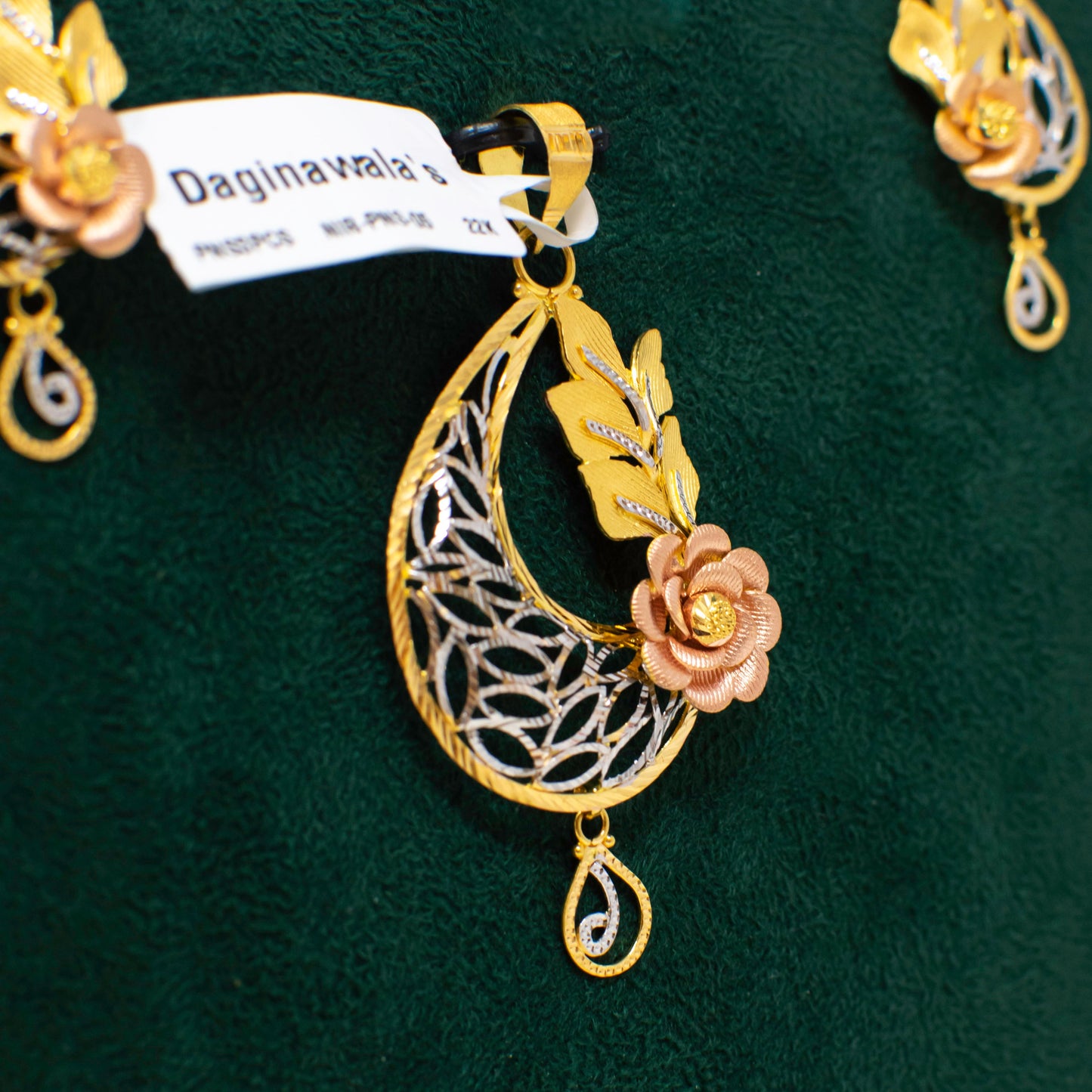 Pendal set- Plain Gold 91.6 (22K)