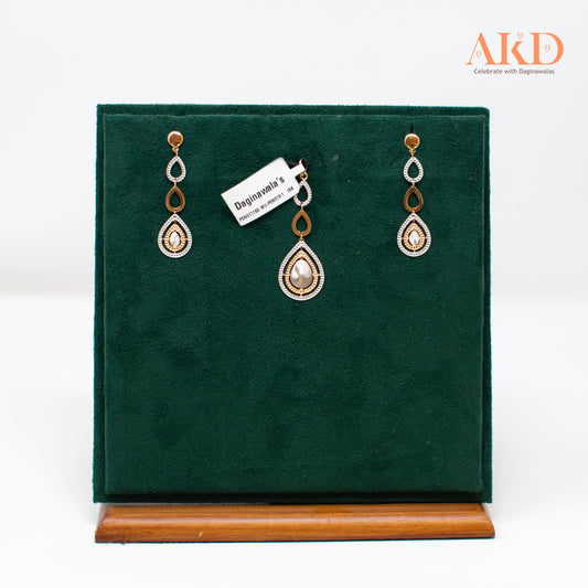 Pendal set- Plain Gold 18K Gold