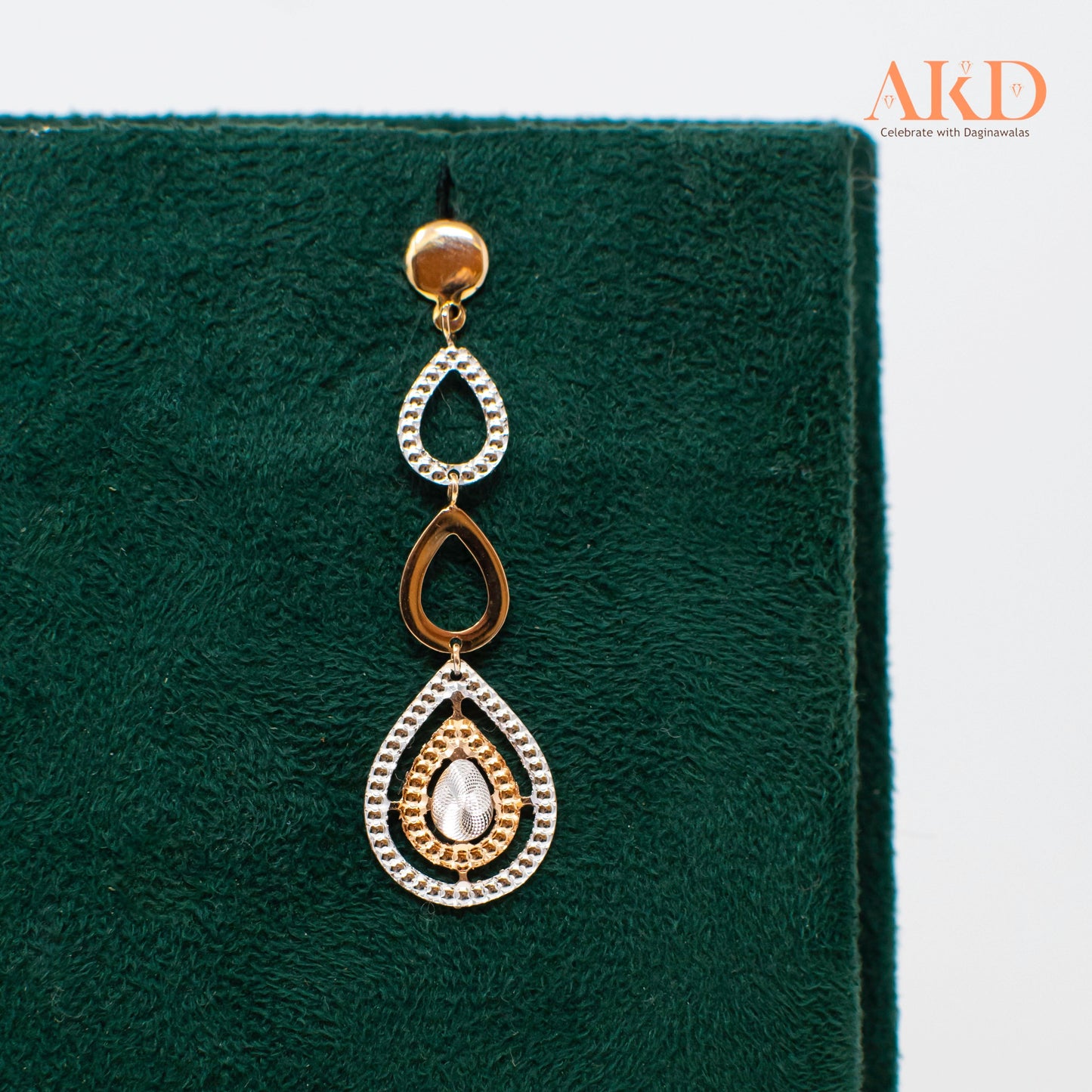 Pendal set- Plain Gold 18K Gold