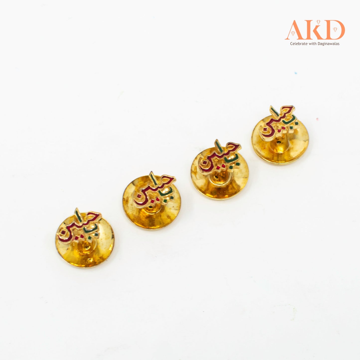 Gents Kurta Buttons by G×J Studded with Rubies