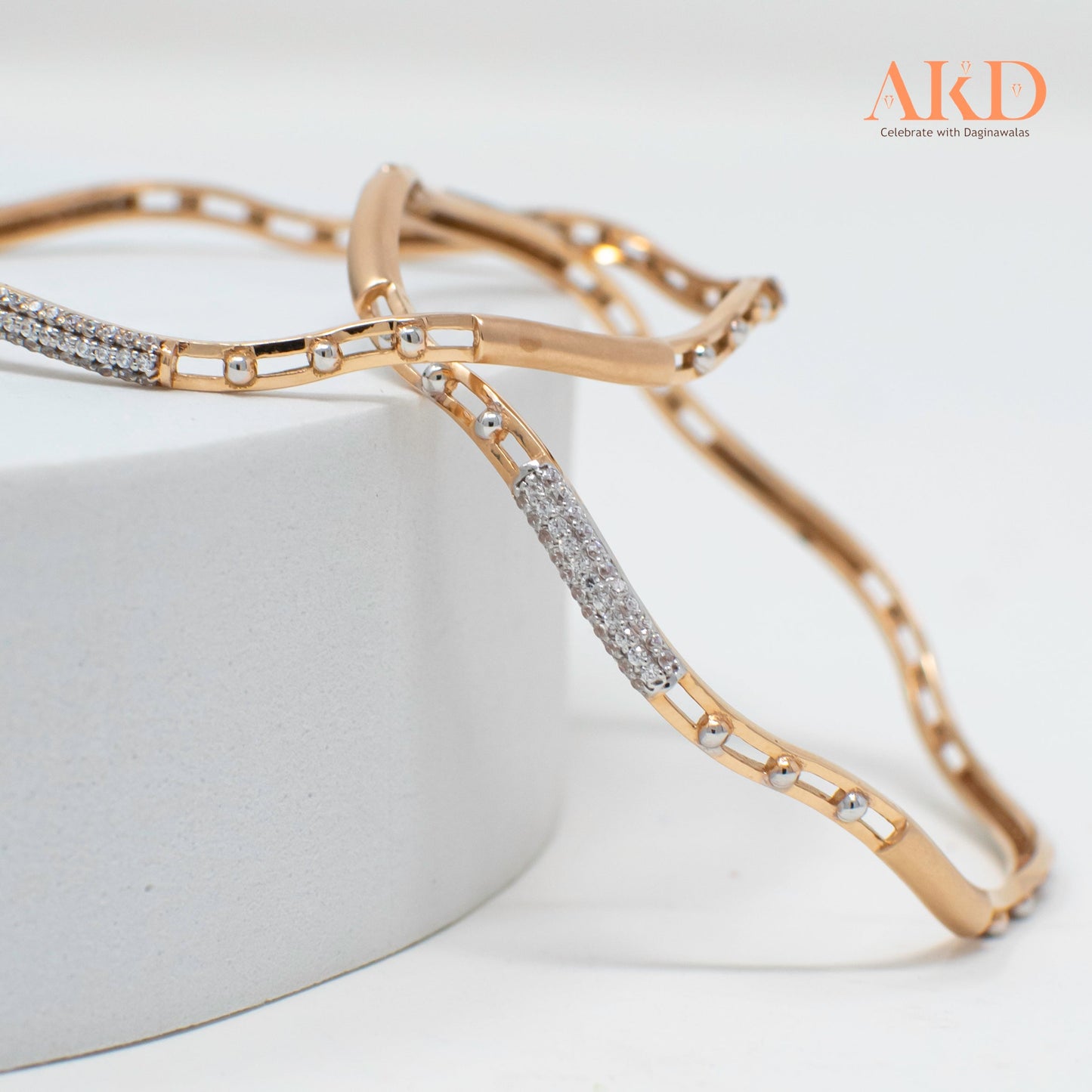 Bangles- Cubic Zirconia 18K Gold