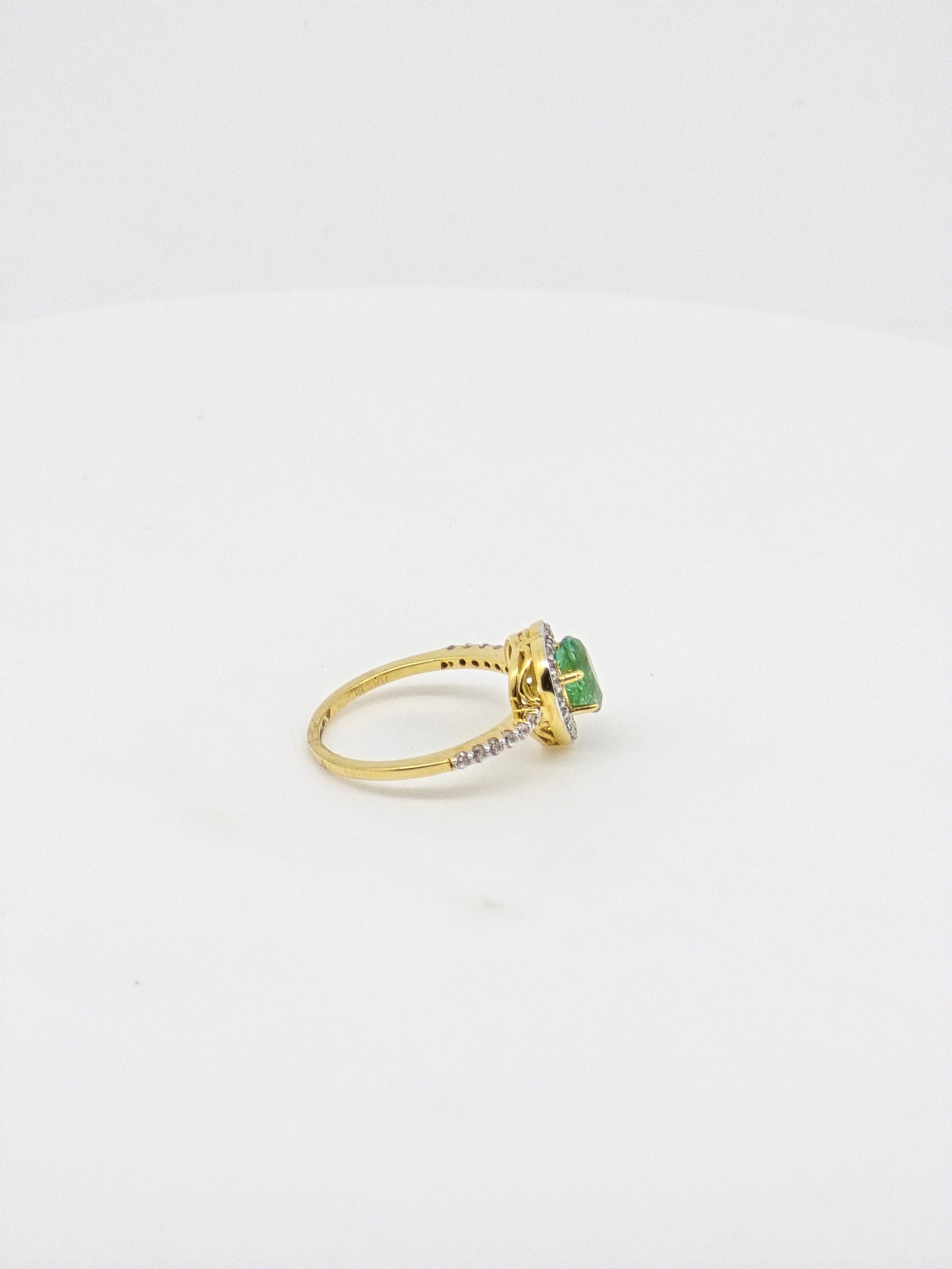 CZ EMERALD RING 18K