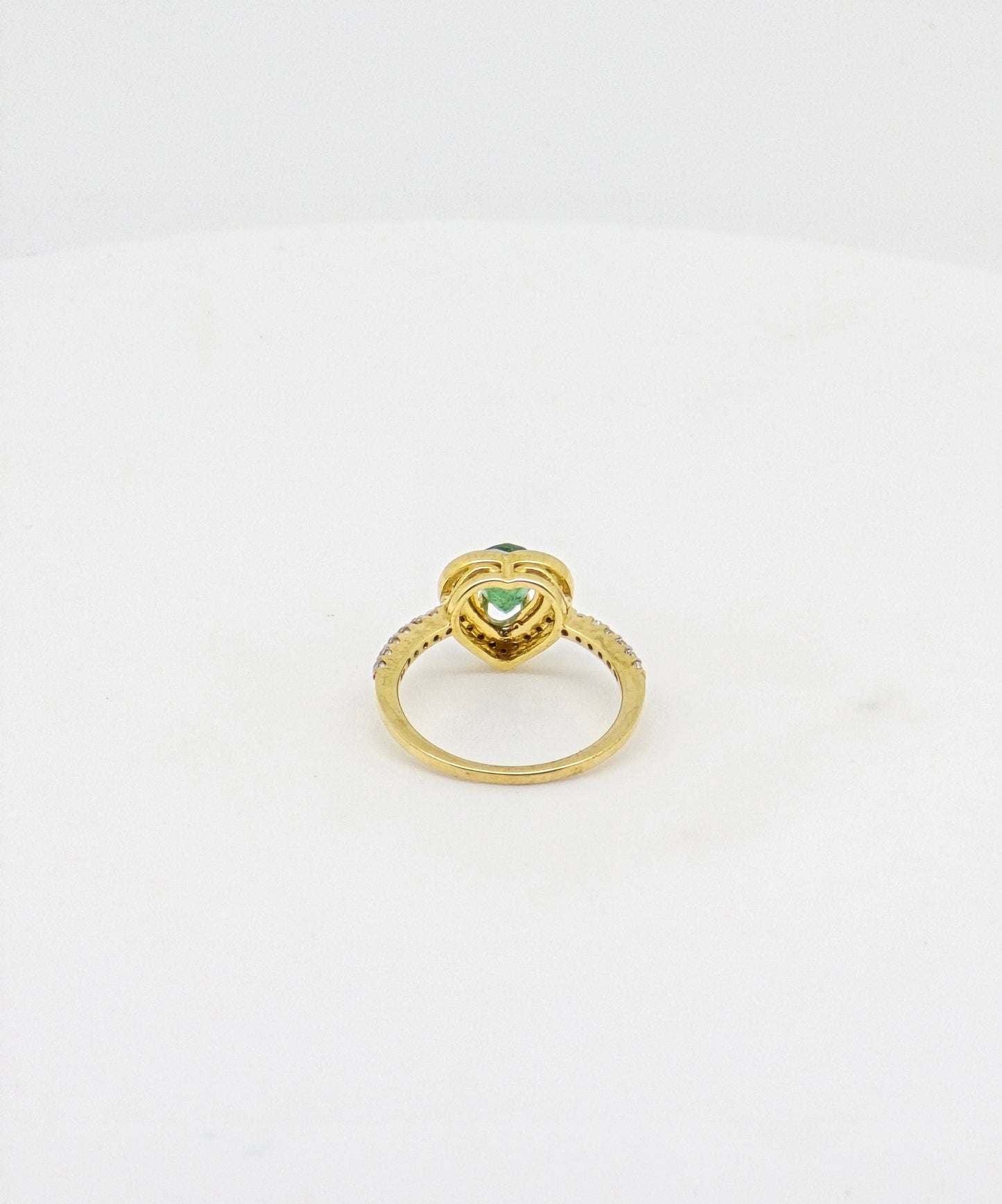 CZ EMERALD RING 18K