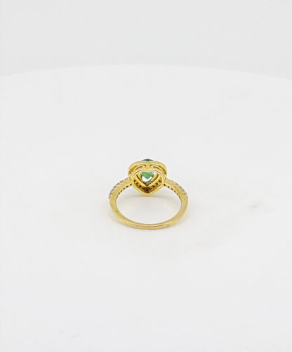 CZ EMERALD RING 18K