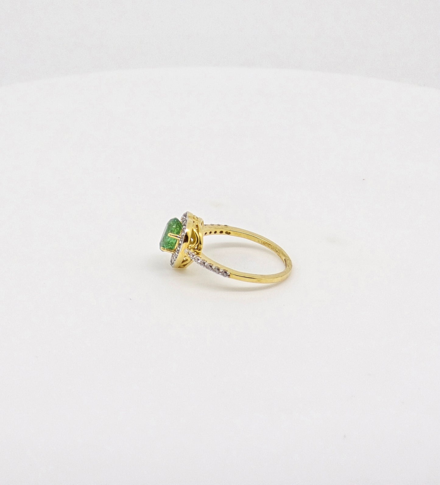 CZ EMERALD RING 18K