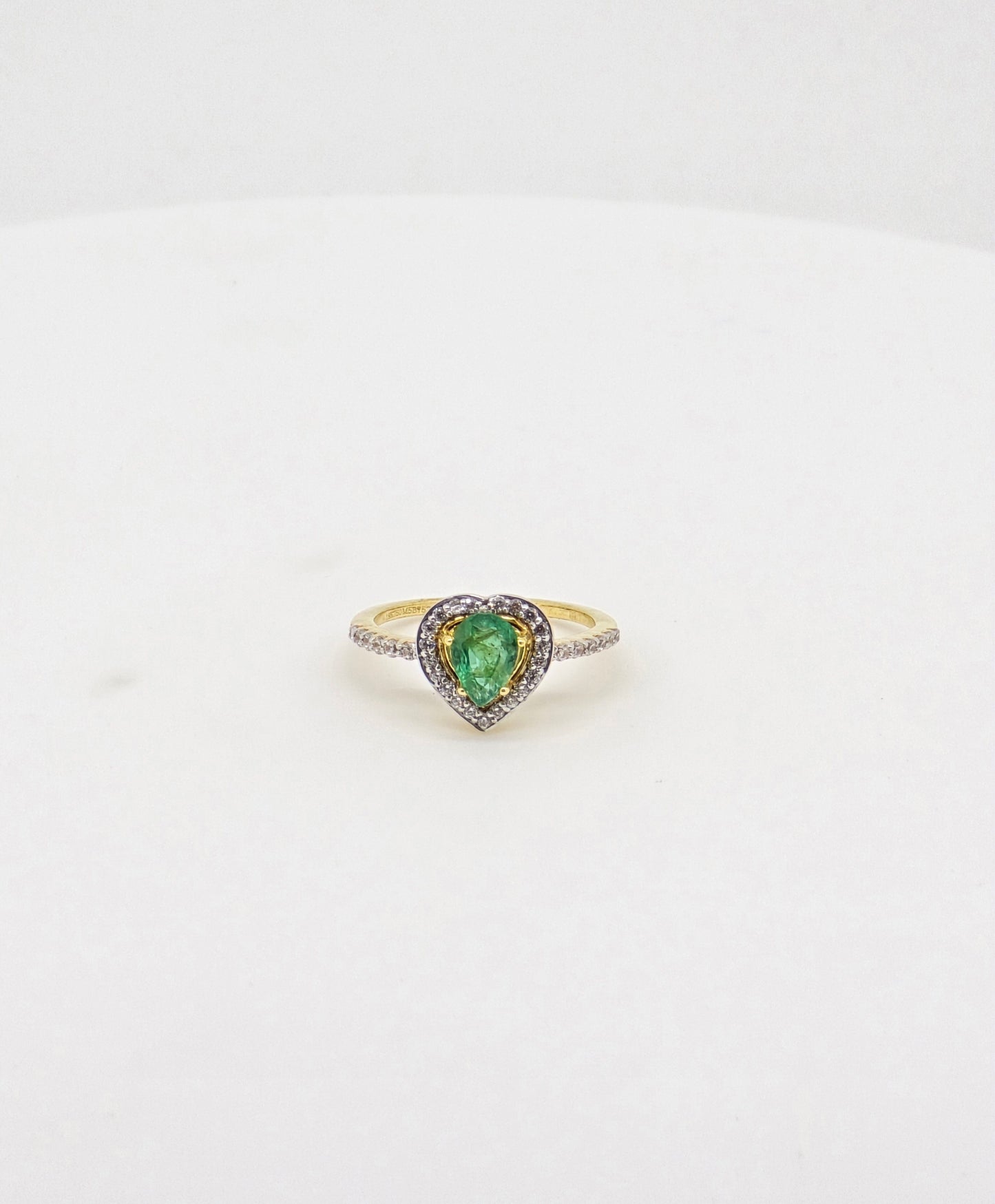 CZ EMERALD RING 18K
