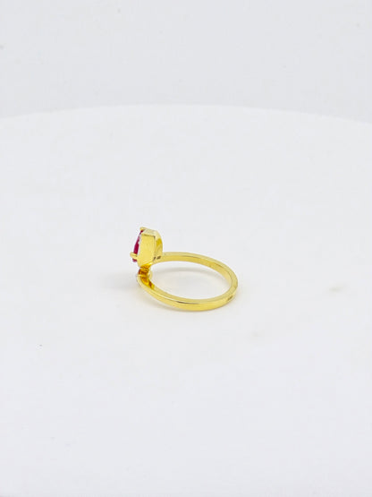 RUBY MOISSANITE  RING 18K MO.13CT-585