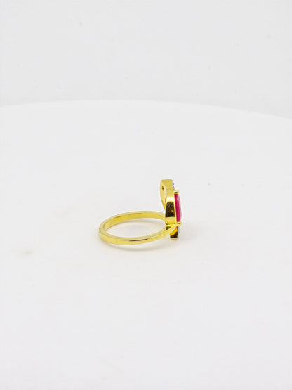 RUBY MOISSANITE  RING 18K MO.13CT-585