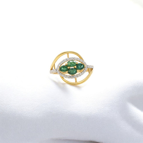 EMERALD MOSSONITE RING 18K MO.36CT-1710