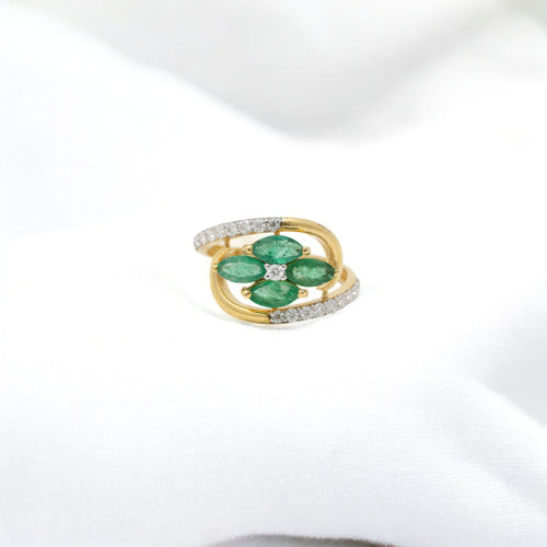 EMERALD MOSSONITE RING 18K MO.40CT-1900