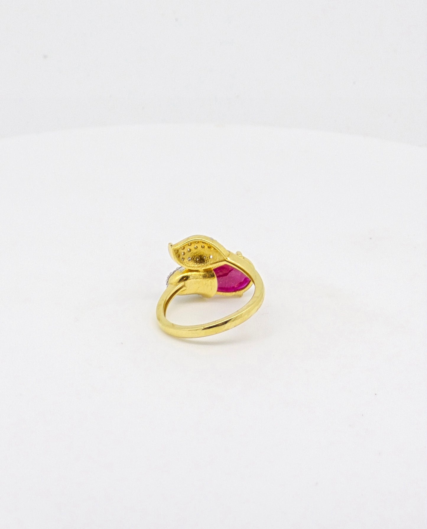 RUBY MOISSANITE  RING 18K MO.65CT-2925