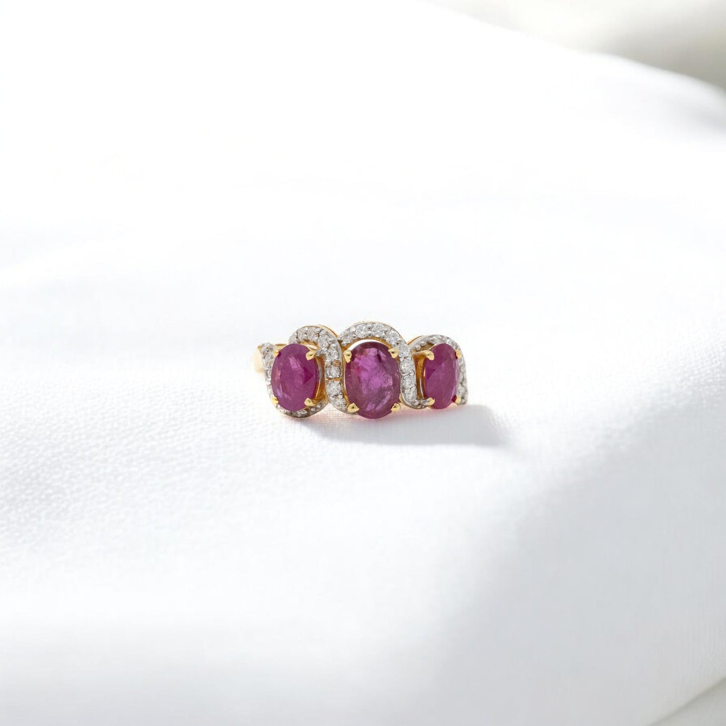 RUBY MOSSONITE RING 18K MO1.25CT-5625